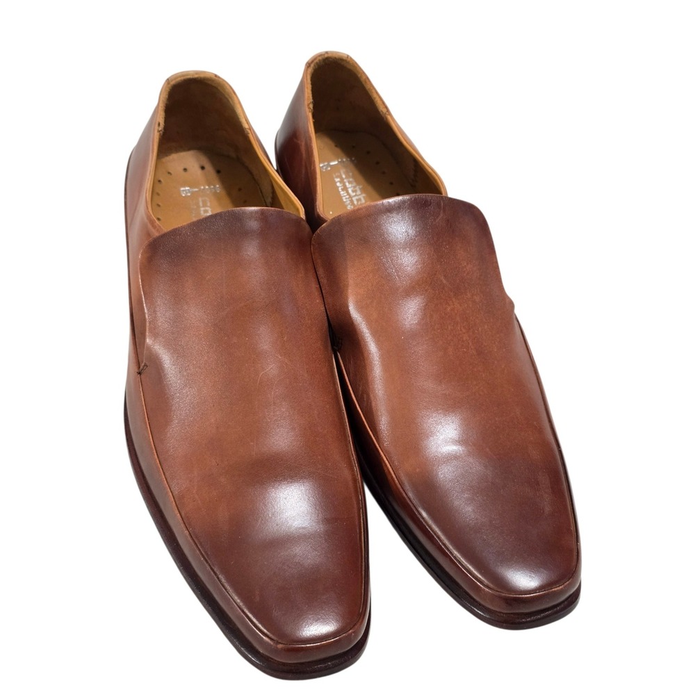 Cobblers Executive Class Mens Brown Leather Loafers Dress Shoes GD-1096 Size 11